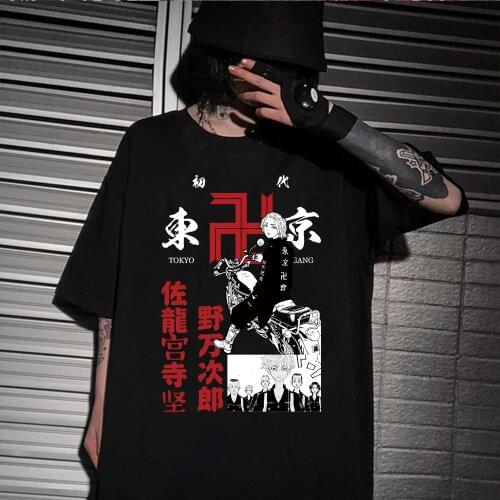 Men Women T-shirt Tops Kawaii Tokyo Revengers T-shirt Crew Neck Fitted Soft Anime Manga Tee Shirt Clothes