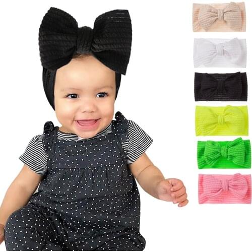 2021 New Baby Bows Headband Bowknot Childrens Knit Headbands Spot Baby Hair Accessories Headband for Boys and Girls Headwrap