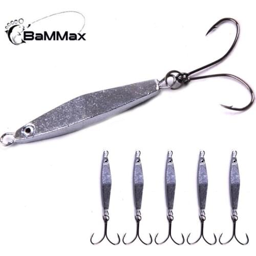 Bammax Fishing Lure 1pcs 3g 3.5cm Jig Swimbait Spoon Lures Metal Jigging Shore Cast Iron hard bait Fishing tackle pesca