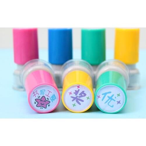 Auto tinta escuela maestro Escuela escuela niños regalo sello dibujos animados niños plástico Professional custom text LOGO