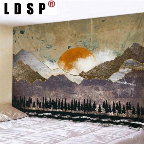 LDSP Japanese Mountain Sun Poster Tapestry Wall Hanging Wall Covering Rugs Background Cloth Beach Mat Blanket Art Home Decor