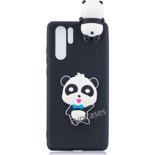 3D Cartoon Cat dog panda Soft Silicone Case For Huawei P30 pro Cases ase Silicone Translucent Soft TPU Coque Cover
