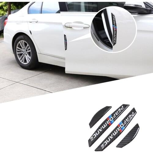4 x Carbon Fiber Car door side Anti-collision Strips Stickers for BMW E90 E60 E70 E71 F20 F22 F30 F32 F34 F10 F15 F16 F25 F26 Z4