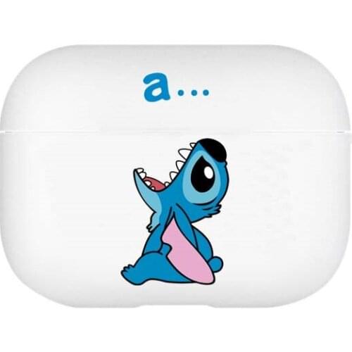 Disney Stitch Airpod Cases for Airpods Pro 1 and 2 Case White Bluetooth Earphone Protective Sleeve Phone Accessories Covers Box