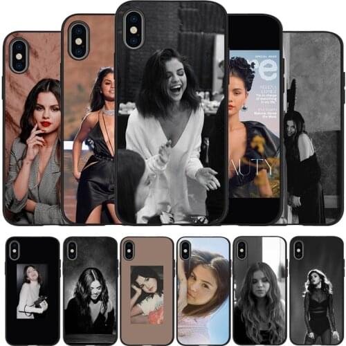 Selena Gomez black Silicone Phone Case For iPhone 12 XR XS Max 5 5S SE 2020 6 6S 7 8 PLUS X 11Pro Max 11 Cover