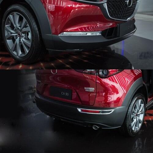 For Mazda CX30 CX-30 2020 2021 ABS Chrome Car Rear Fog Light Cover Trim Sticker Rear Bumper Decoration Lamp Styling Accessories