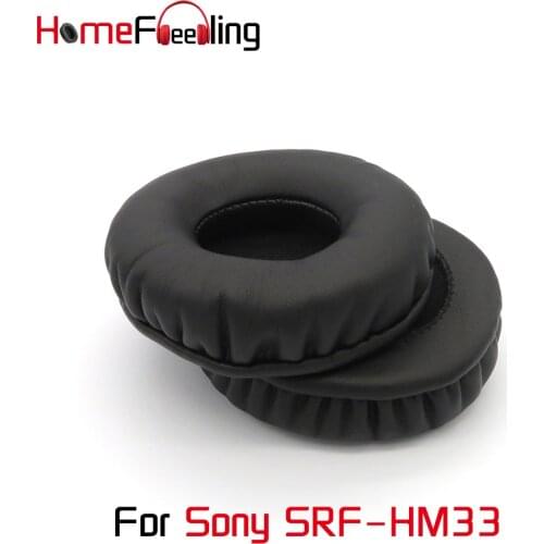 Homefeeling Ear Pads For Sony SRF-HM33 Headset Earpads Round Universal Leahter Repalcement Parts Ear Cushions