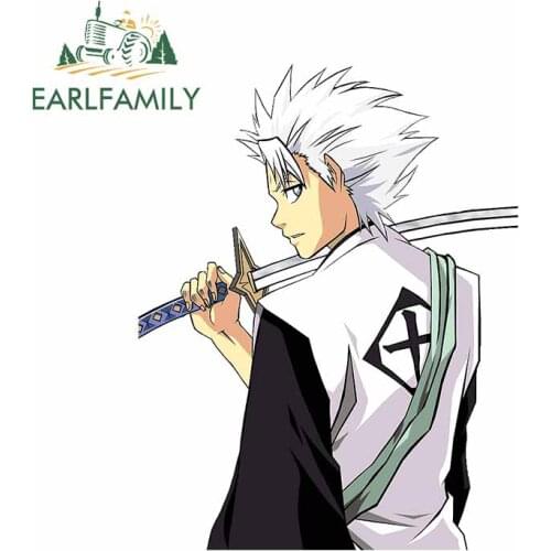 EARLFAMILY 13cm x 10.5cm for Bleach Hitsugaya Toushirou Anime DIY Decal Occlusion Scratch Waterproof Custom Printing Car Sticker