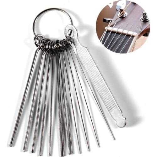 1 Set Guitar Nut Repair Tools Luthier Tools Slotting File Saw Rods Slot Filing Set Portable DIY Luthier Replacement Accessories
