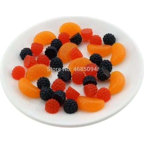 Gresorth Premium Artificial Fruit Slice Fake Raspberry Orange Fruits Home Party Decoration Photo Props