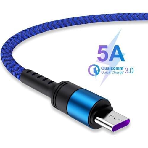 USB Type C Cable Fast Charging, 5A USB C Cable Charge, Type C Charger Cord for Samsung Galaxy S10 S9 S8 Note 9 8 Pixel 3