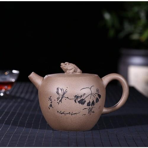 Quality goods manual undressed ore its period of illuminated toad pot of kung fu tea tea set may be mixed batch