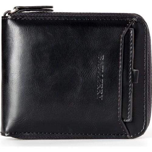 Crazy horse quality mens wallet men short pu leather wallet men coin purse card holder long small wallet for men