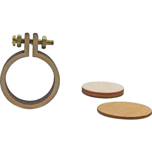 DIY Round Mini Wooden Cross Stitch Embroidery Hoop Ring Frame Machine Fixed