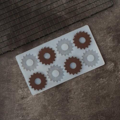 Jagged Round Chocolate Stencil Mold Mousse Cake DIY Decorating Special Circle Shape Silicone Chablon