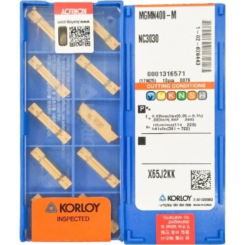 MGMN400-M NC3030 100% KORLOY Original carbide insert with the best quality 10pcs/lot free shipping