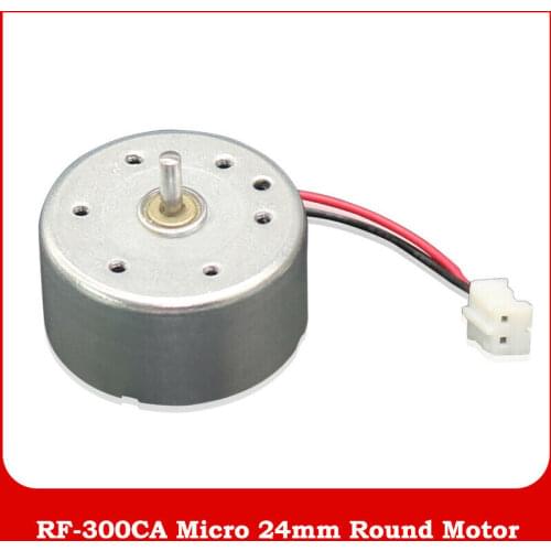 Micro RF-300CA RC-300 DC 5V 3V-6V 13000RPM Mini 24mm Round Electric Motor 2mm Long Shaft DIY Solar test Fan