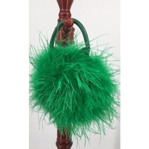 Real ostrich fur chest wrapping dress strapless feather dress sleeveless furry fluffy sexy 2021 fashion