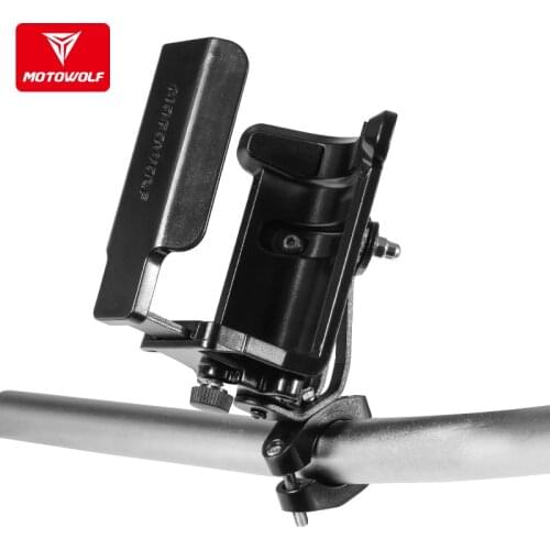 Motowolf Universal Motorcycle Water Cup Bottle Holder Handelbar Mirror Mount Cage Bracket Multifunction Adjustable Stent
