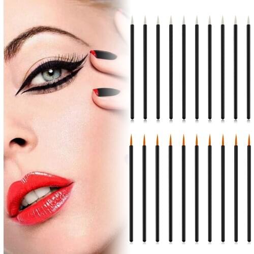 50pcs Disposable Eyeliner Brushes Set Applicator Eye Makeup Brushes Eye Wands Beauty Tools Kits NE