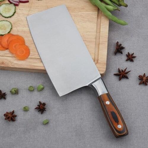 Slicing Cleaver 4Cr13 Super Sharp Blade Kitchen Chef Knives Chinese Forged Knife Multifunction Kitchen Chopping Knives RivetHand