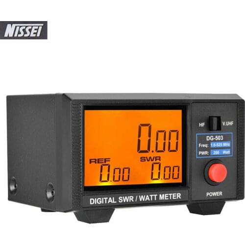 Origianl NISSEI DG-503 1.8-525Mhz Short Wave UV Standing Wave Meter SWR DG503 Digital Power Meter for Radio Walkie Talkie Device