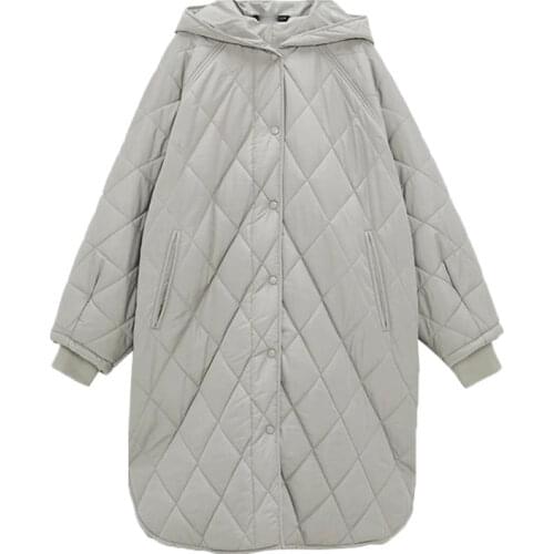 Za Oversize Parkas Womens Hoodies Jackets Vintage Coats Plaid Overcoat Female Solid Outwear Pockets Long Sleeves Long Coat trf