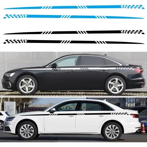 2pcs 260cmx5.5cm Long Stripe Car Stickers Funny Auto Vinyl Film Side Body Decals Car DIY Styling Stickers Car Tuning Accessories