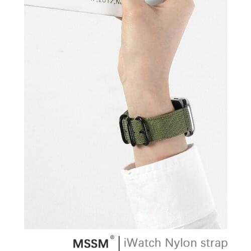 Nylon Watchband for Apple Watch series 6 SE 5 4 3 2 Sport weave Bracelet 42mm 44mm 38mm 40mm Strap For iwatch Hot Sell Band