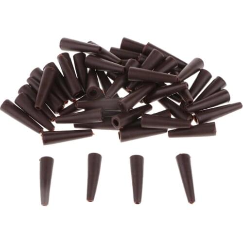 50pcs Tail Rubber Tubes for Saftey Clips Carp Fishing Rig Sleeves Useful Accessories 20mm for Outdoor Fishing