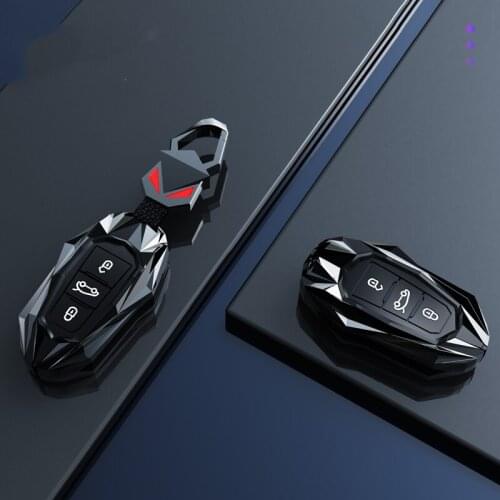 Zinc Alloy Silicone Car Key Cover Key Case for Peugeot 308 408 508 2008 3008 4008 5008 Citroen C4 C4L C6 C3-XR