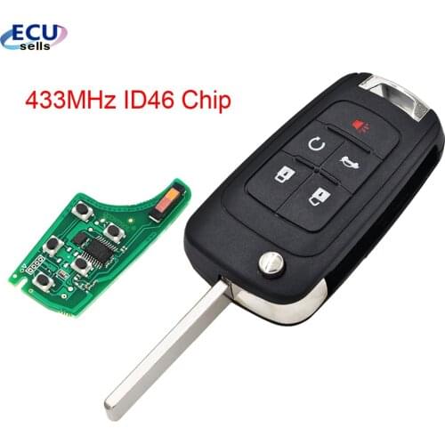 Flip Folding Remote Car Key Fob For Chevrolet Cruze Malibu Aveo Spark Sail orlando Key 433MHz ID46 Chip