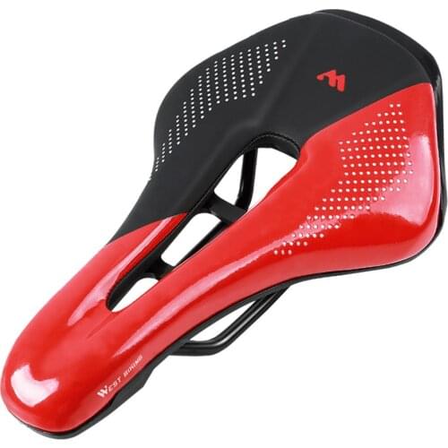 WEST BIKING Bike Saddle Silicone Cushion PU Leather Silica Filled Gel Comfortable Cycling Seat Shockproof Bicycle Saddle