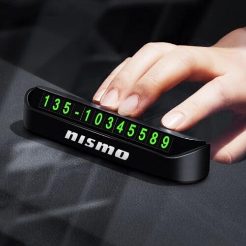 1PCS New Car Styling Temporary Parking Card Phone Number Card plate For NISSAN NISMO Auto Interior accessories