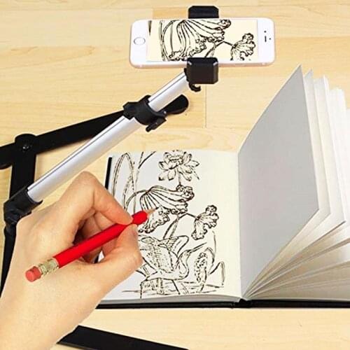 1PC Photography Adjustable Table Top Stand Set Aluminum Alloy Mini Monopod+Phone Clip Fill-In Light Bluetooth Control For iPhone