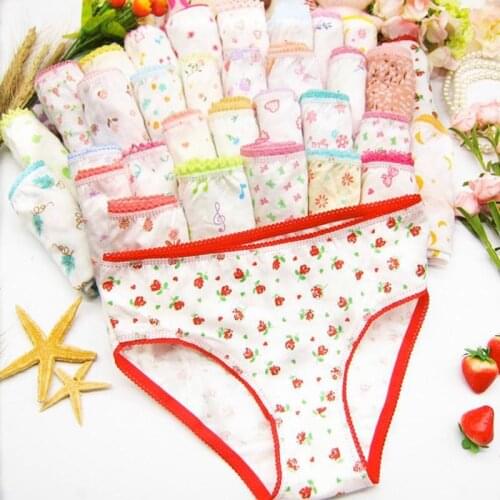 10Pc/Lot Baby Girls Underwear Cotton Panties Kids Short Briefs Children Underpants 2-12Y sy-585