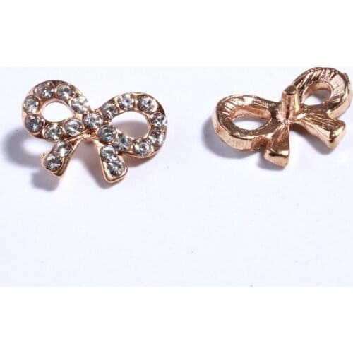 10PCS 11*18MM Chic Gold Clear Crystal Shank Buttons With A Leg Plating Rhinestone Buttons Jewelry For Sewing For Home Wedding