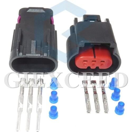 2 Sets 3 Pin 13519047 15326813 Auto Wiring Harness Oil Pump Plug Connector Waterproof Female Male Socket
