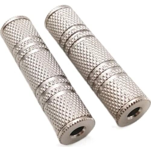 2pcs 3.5mm Gold Plated Female to Female plug adapter Video/Audio Wire Connector Coupler Stereo F/F Extension