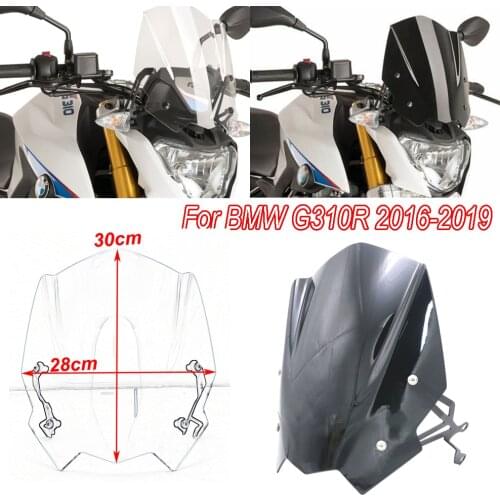 2016 - 2019 Motorcycle Windshield Windscreen Shield Screen with Mounting bracket High Quality ABS For BMW G310R G 310 R