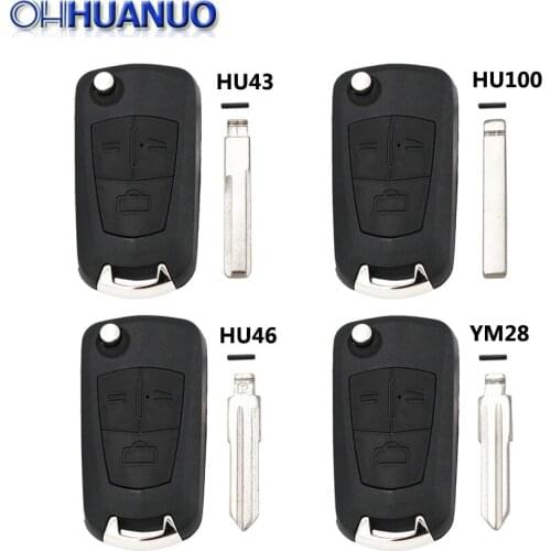 3 Button Remote Car Key Shell Fob for Vauxhall for Opel Corsa D Astra H Vectra C Signum With Uncut Blade HU43/HU46/HU100A/YM28