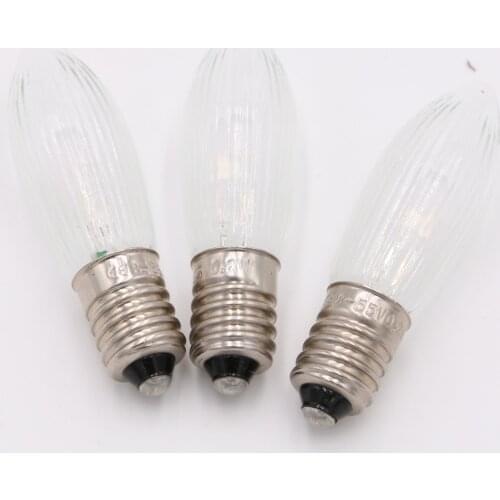 50PCS 10-55V E10 LED C6 European Christmas Light Bulbs for car Car Decoration