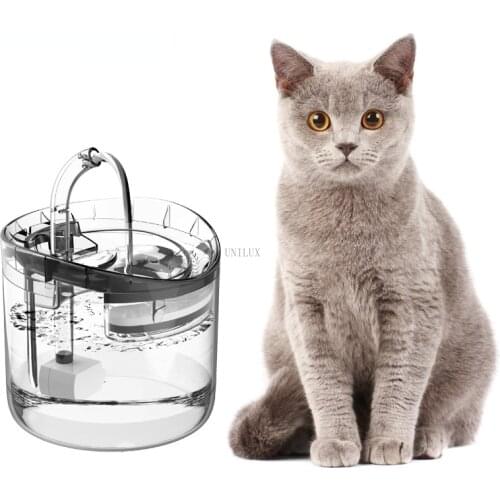 EU/US Plug Automatic Cat Water Fountain With Faucet Dog Water Dispenser Feeder Water Cat Pet Drinking Feeder Kitten Dog Puppy