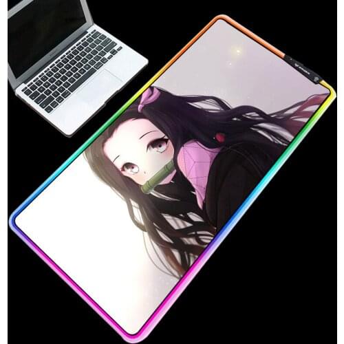 Xgz RGB Ghost Face Blades Large Mouse Pad 30x80cm Non-slip Rubber Computer Peripherals, Keyboard Pad for Gamers, 40x90cm CSGO