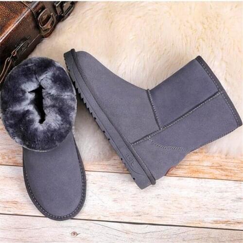 Snow boots female winter thick non-slip warm breathable couple short tube cotton shoes men and women snow cotton shoes