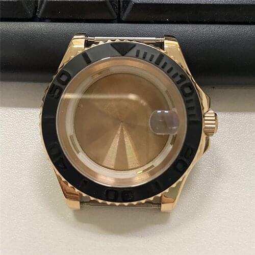 40MM Stainless Steel Rose Gold Watch Case for Miyota 8215 8200 821A for Mingzhu 2813 Watch Automatic Mechanical Movement