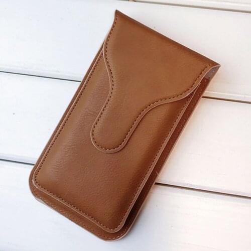 Artificial Leather Wallet Pouch Fashion Vertical Waist Bag Belt Hook Loop Protective Cases Phone Storage