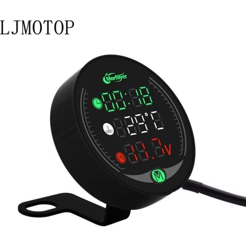 For SUZUKI DR250 DRZ 250XC YAMAHA YZ80 YZ85 YZ 80 85 Motorcycle Voltmeter Clock Water Temperature Digital Display Meter Sensor