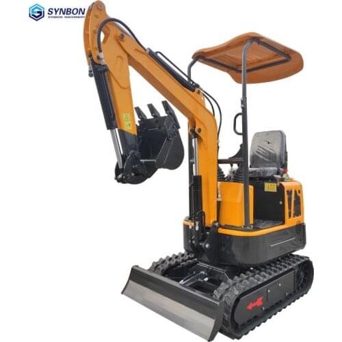SYNBON 1.0 Ton Hydraulic Mini Crawler Excavator Small Digger Farm Garden Construction Machine