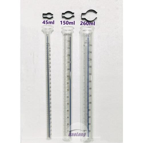 1pc diesel glass measuring cylinder, 45ml 150ml 260ml oil measuring cup for common rail test bench injection pump test bench